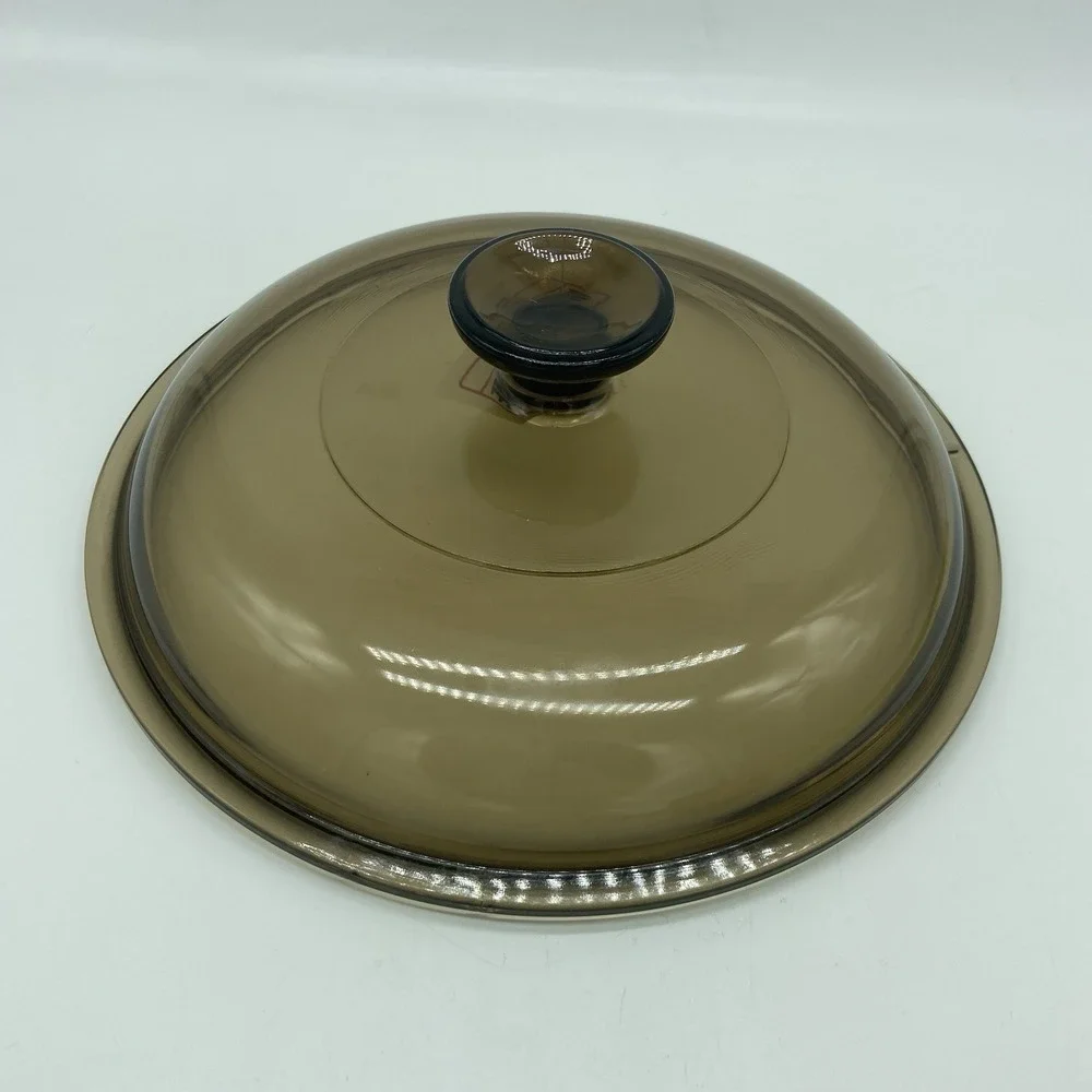 Pyrex Visions Amber Glass Casserole Replacement Lid  V-2.5-C 8.5